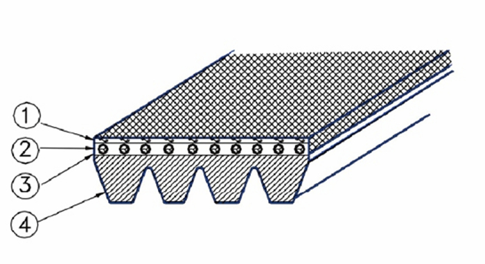 Automotive drive belt -Multi-ribbed Belt
